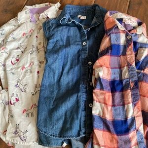 Girls button down shirts